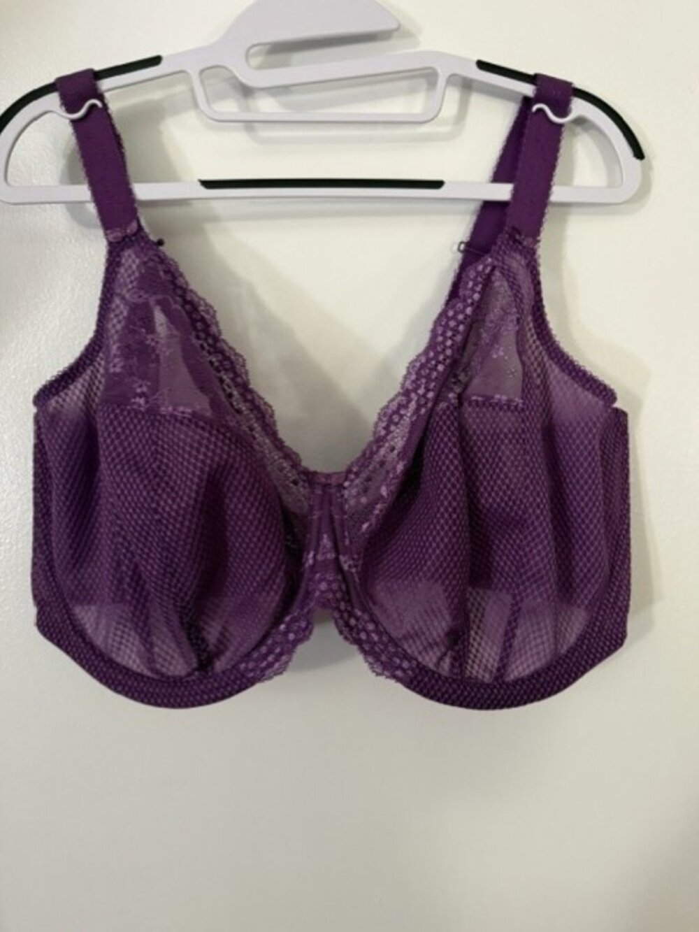 Elomi  (EL4382PAY 'Charley') J Hook Underwire Plunge Bra Purple 42L / 42HH